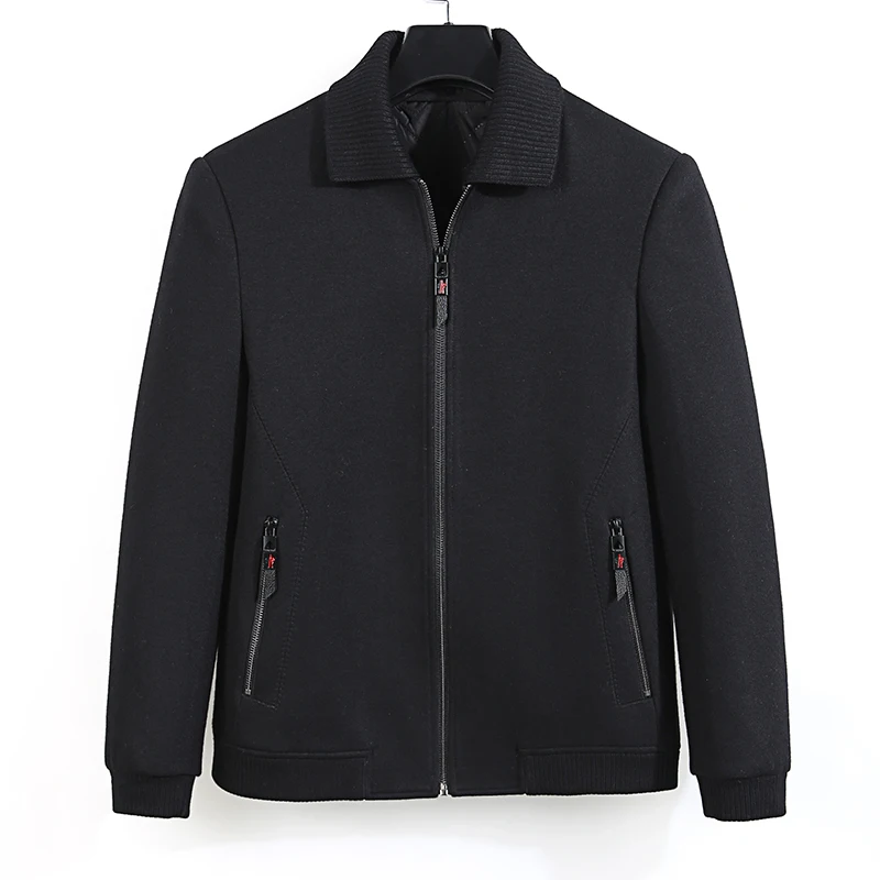 10XL 8XL Men Winter Wool Coat Men's New High Quality Solid Color Simple Blends Woolen Pea Coat Male Trench Coat Casual Overcoat