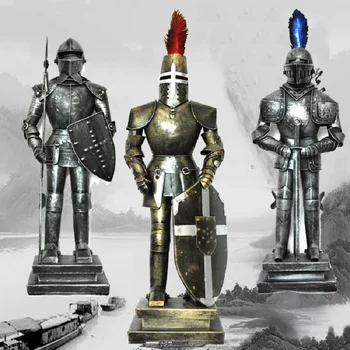 

ANCIENT ROME ORNAMENT SCULPTURE MIDDLE AGES CHARACTER STATUE COLD ROLLED SHEET CRAFTS JUSTICE WARRIOR FIGURINES HOME DECORR1307