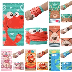 3D Printed Animal Scarf Women Cute Cartoon Girl Handkerchief Summer Neck Gaiter Magic Sports Elastic Headband Hip Hop Hand Strap