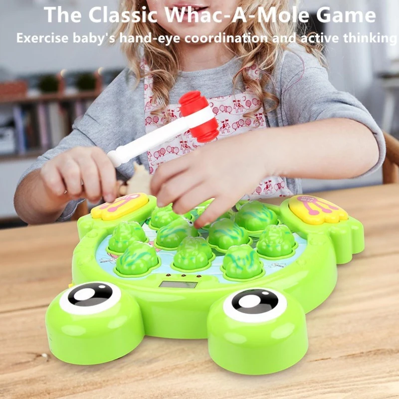 Children's Hamster Educational Toys Early Education Nursery Rhymes Story Beat Mouse Game Electric Frog Game Machine 2
