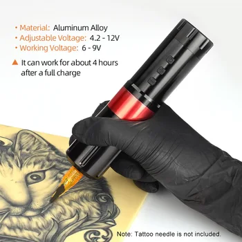 

Fashion Tattoo Pen Rotary Tattoo Machine Pen Adjustable Rechargeable Eyebrow Lip Body Tattoo Tool Tattoo Pen