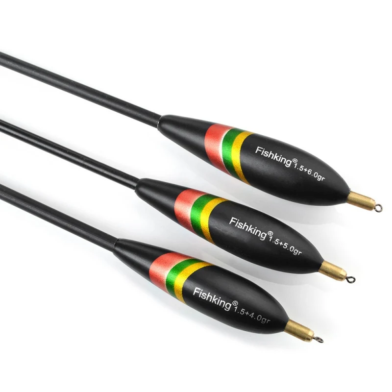

PRO BEROS 3PCS/Lot Fishing Float Bobber Fishing Floats With Copper Lead Balsa Wooden Floats Drift Carp Fishing Tool