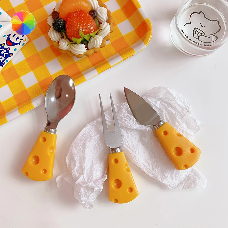 

Heese Knife Kitchen Accessories Gadgets Baking Tools Form for Cooking Cake Decorating Tools Cheese Knife and Fork