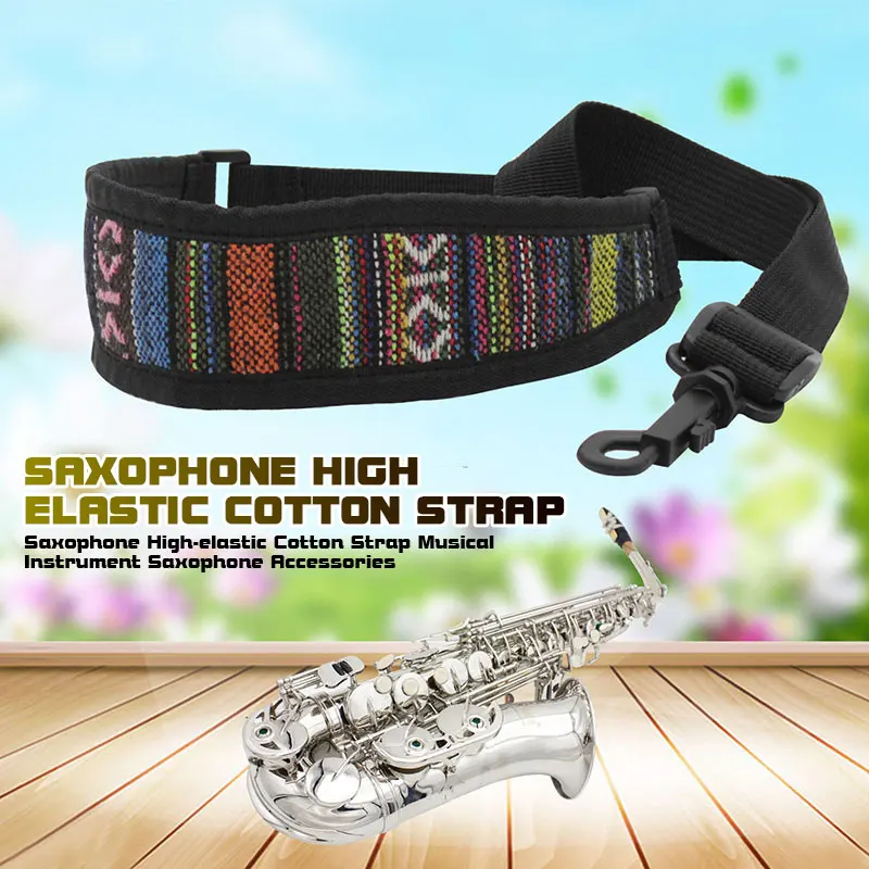 Adjustable Saxophone Straps Padding Padded Black Music Musical Instruments Shoulder Sachs Strap Saxophone Strap Neck Strap