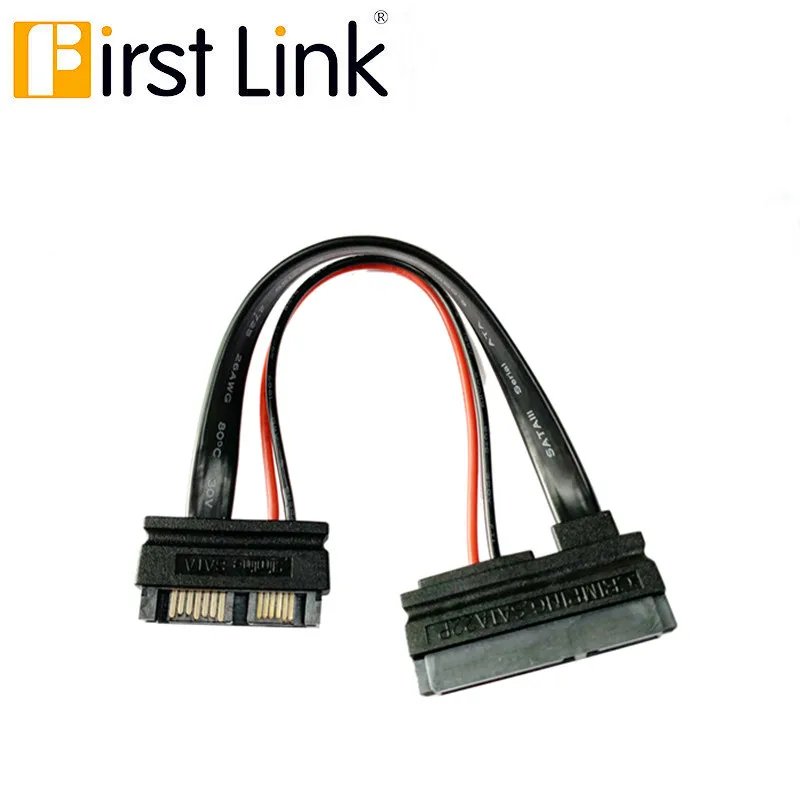 Frist Link 6 pulgadas Slimline 13 pin SATA macho a 22 Pin SATA adaptador de Cable hembra-SATAIII cable