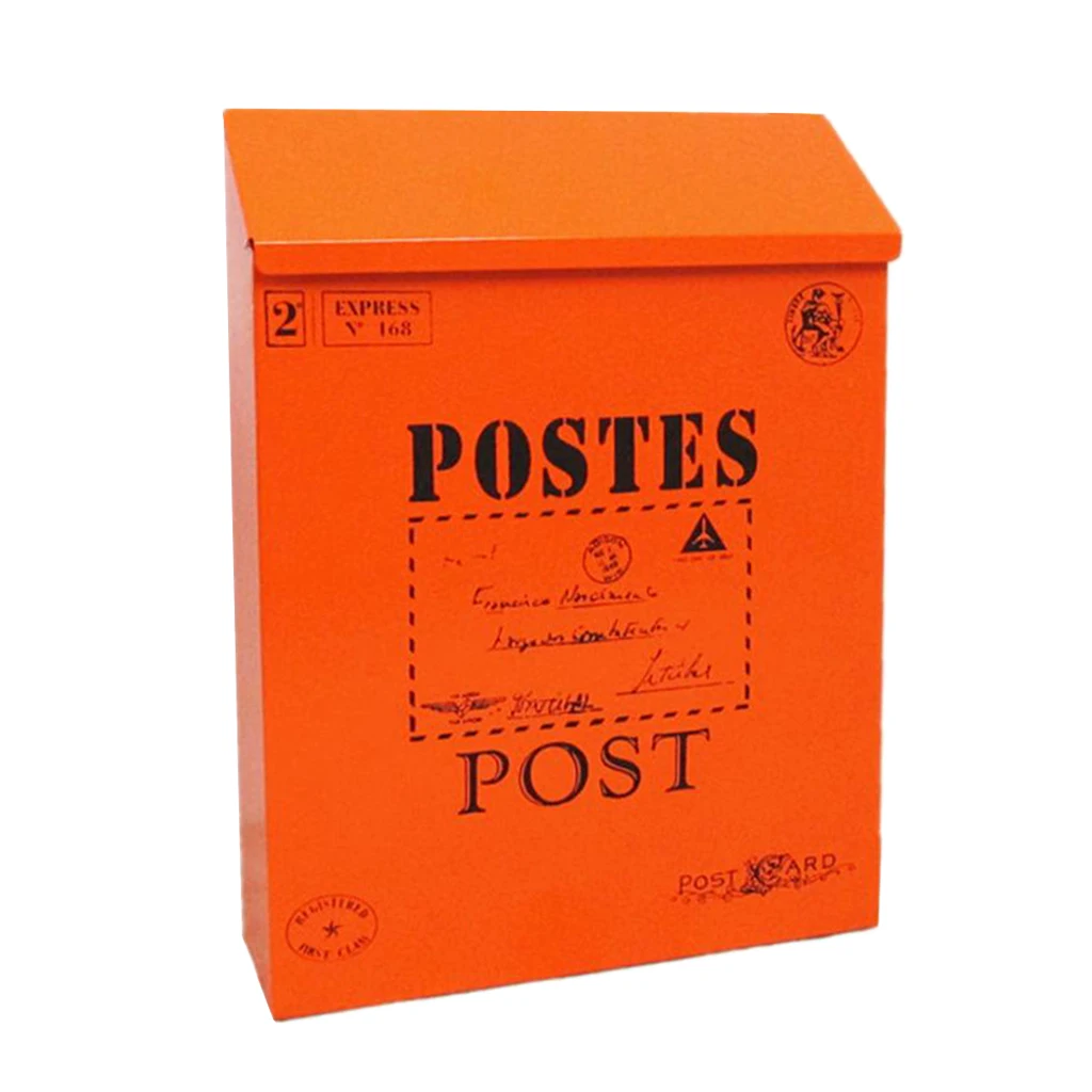 Fenteer Wall Mounted Mailbox Postbox Outside Letter Box