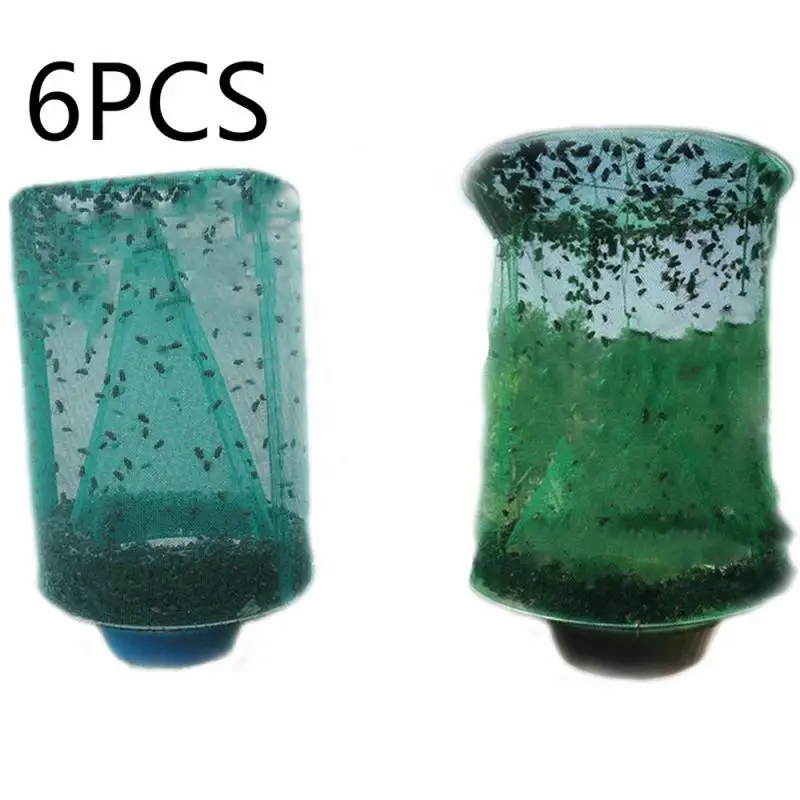 6pcs 1 комплект, дропшиппинг, многоразовая подвесная ловушка для борьбы с вредителями, ловушка для мух, ловушка для мух, ловушка для сада, дома, двора, товары - Цвет: 6pcs