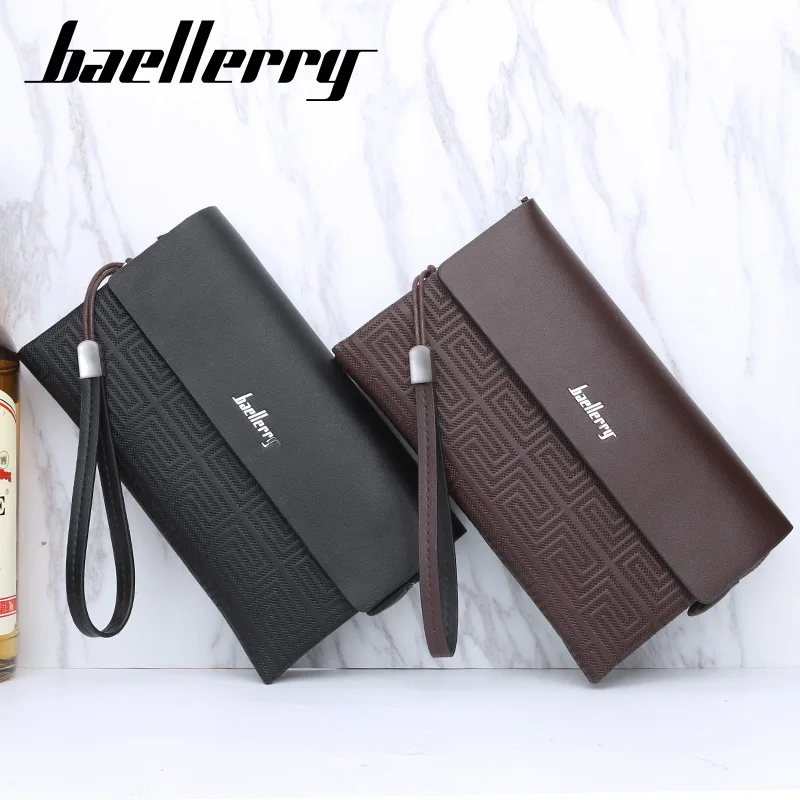 Baellerry держатель для карт мужские кошельки из искусственной кожи длинный дизайн качество паспорт Коув повседневный мужской кошелек молния качество Coinr модный кошелек