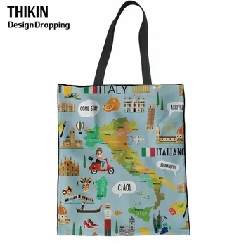 

THKIN Funny Spanish Teacher Casual Women Canvas Tote Shoulder Bags Ladies Reusable Shopping Bags Eco Cloth Shopper Bag