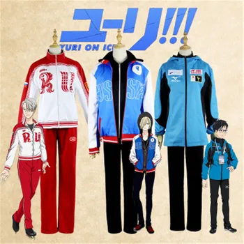 

Anime YURI !!! on ICE Yuri Katsuki \ Victor Nikiforov \ Yuri Plisetsky Cosplay Costume Hight Quality Jackets Hoodie Pants
