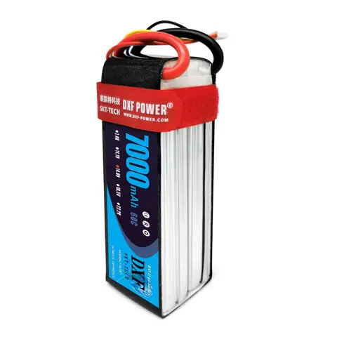 2020 DXF 2PCS lipo battery 4S 148V 7000mah 60C Max 120C Toys Hobbies For Helicopters RC Models Li polymer Battery title=