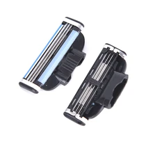 4 шт. полезные 3 слоя мужской ручной сменные лезвия для бритвы Для мужчин бритва для бритья лица Бритвы лезвия для Стандартный бороды бритва триммер лезвия