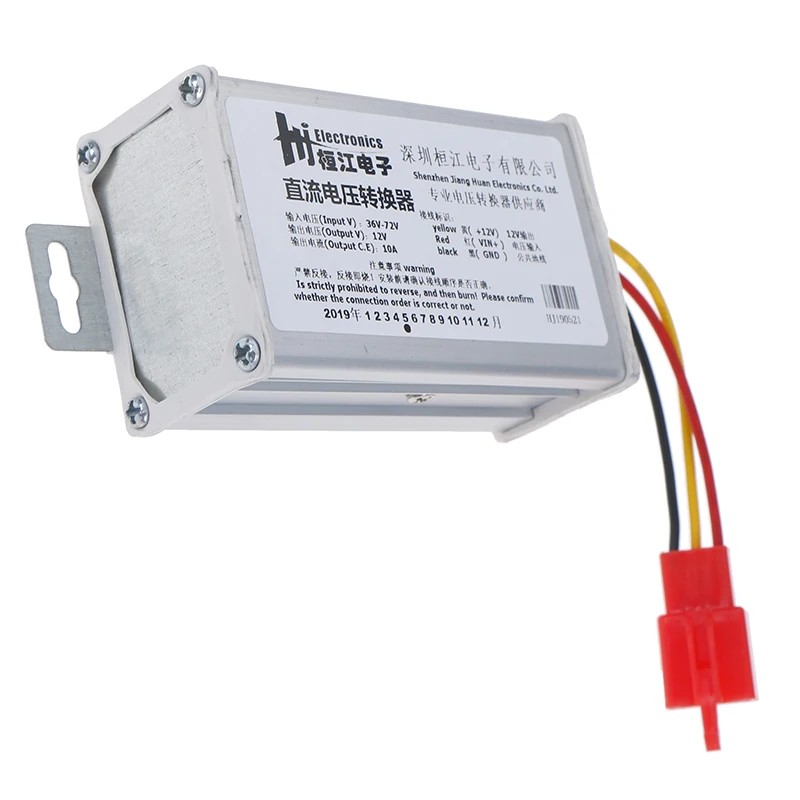 

Input DC 36V-72V To 12V-10A 120W Converter Adapter For Electric Car Battery Ark