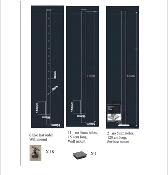 

Freeshipping Freeshipping No.4 Brush Surface Custom SUS 304# Pole Side Mount Stainless Square Newel Post