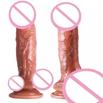 3 Size Simulation Dildo Realistic Penis Soft Silicone G Spot Big Dick Suction Cup Female Masturbator Erotic Sex Toy For Women 3