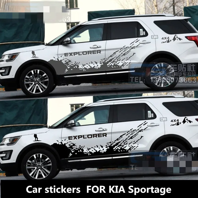 

Автомобильная наклейка для KIA Sportage, дверной корпус, Внешнее украшение, Модифицированная пленка Sportage, стикер в стиле внедорожника
