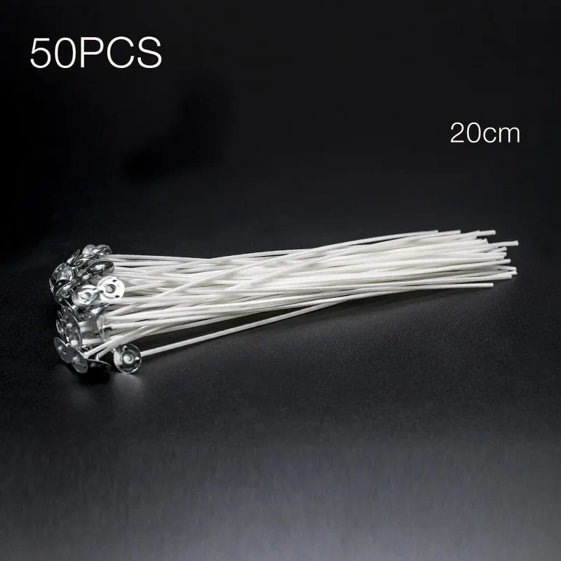 50pcs Waxed Candle Cotton Wicks Candles Making Suplies Materials Wick