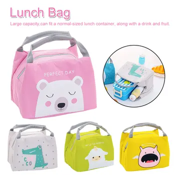 

Food Insulation Bag Portable Waterproof Thermal Oxford Lunch Bags Convenient Leisure Cute Cartoon Picnic Tote
