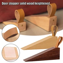 2021 Wooden Door Stopper Solid Wood Non-Slip Heighten Durable Door Wedges Safety for Children and the Old @LS