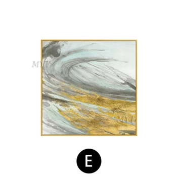 

Nice Blue White And Yellow Abstract Oil Painting 100% Handmade New Design Canvas Wall Decor Fine Art Decorative For Living Room