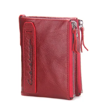 

HOT SALE Coin Bag Zipper Wallet Women Genuine Leather Wallets Purse Fashion Short Purse With Credit Card Holder Hasp Design WM58