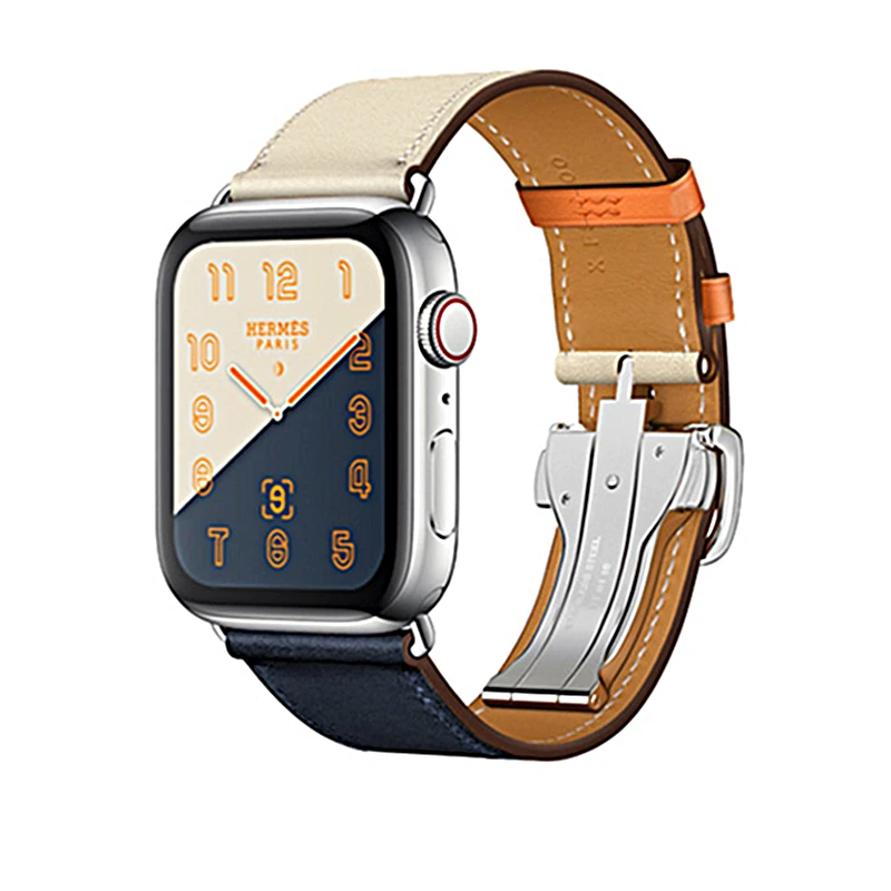 Ремешок из натуральной кожи для iWatch Series 6 SE сменный Браслет с пряжкой Apple Watch 5 4