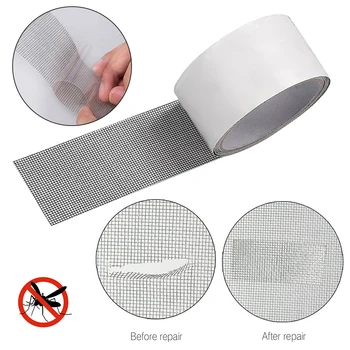 

Window Net Anti-Mosquito Mesh Sticky Wires Patch Repair Tape Summer Screen Window Door Mosquito Netting Patch Repair Broken Hole