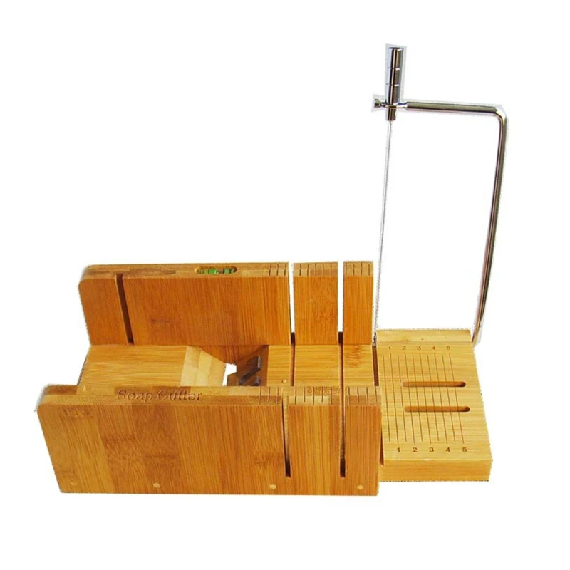 

Multi-function Practical Wooden Soap Cutter Loaf Mold Soap Making Cutting Tools with Soap Beveler Planer Wire Slicer DIY
