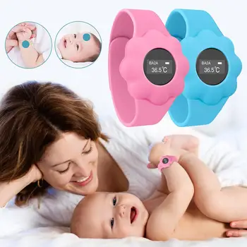 

Baby/Adult Infrared Thermometer Forehead & Wrist 24 Hour Measuring Fever Alarm Via APP Function Digital Wristband Thermometers