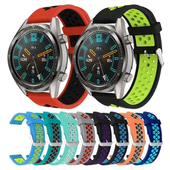 

For Huawei Watch GT/GT2 Double Color Strap Bracelet Replacement Silicone Watchstrap For Huawei GT 2 Watchband Smart Accessories