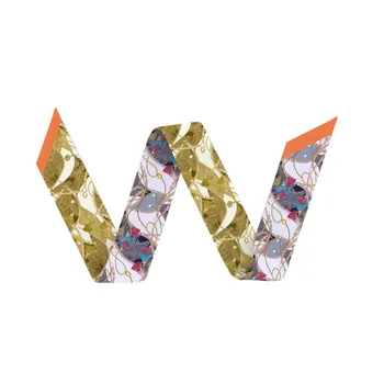 

ELENI&ANNIE 34" Skinny Scarf Silk Hair Carriage Wrap Handbag Handle Wraps Headband Vintage Hat Wrap Band Hair Scarves for Women