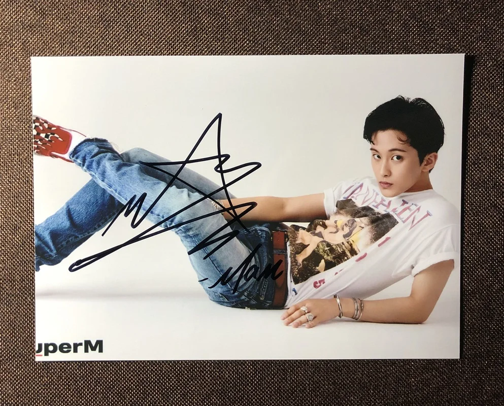 Ручная подписка SuperM MARK фото с автографом NCT 127 5*7 092019N5