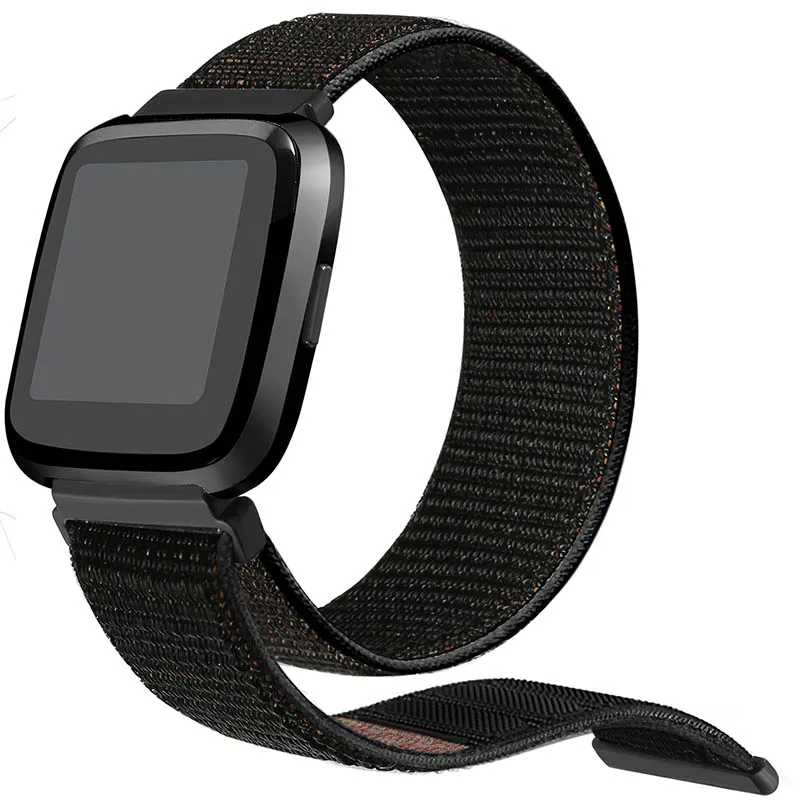 Тканый нейлоновый ремешок для fitbit versa ремешок для наручных часов Замена мужской t и wo мужской Браслет для fitbit versa 2 ремешок на запястье дропшиппинг - Цвет: F