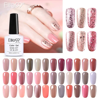 

Elite99 Rose Gold Gel Polish 10ML Nude Color UV Vernis Primer Top Coat Gel Varnish Nail Art Manicure Gel Lak Polishes Nails