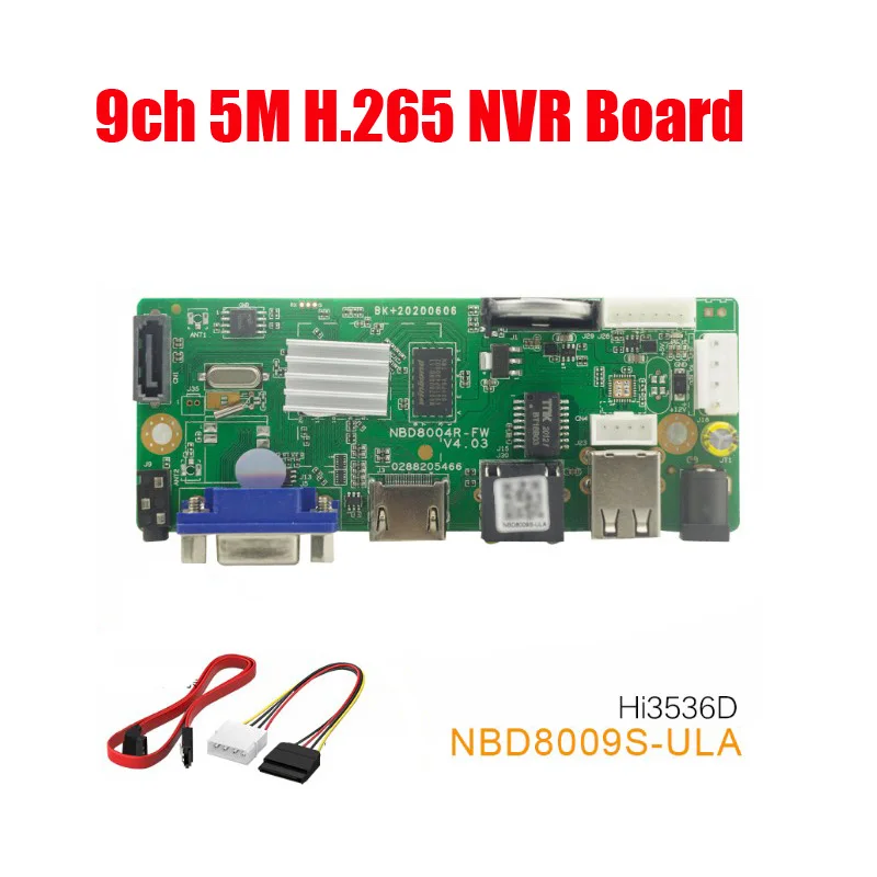H.265 9CH 16CH 5MP 1080P NVR плата безопасности CCTV DVR Onvif Max 8 ТБ 1 * SATA видео