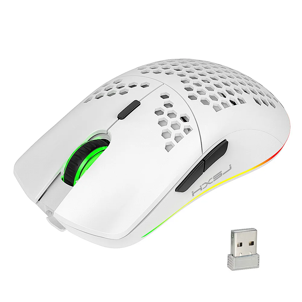 good wireless gaming mouse T66 Wireless Gaming Mouse Honeycomb Shell Rechargeable Optical Mice for PC Laptop Computer Ergonomic Mice Silent bluetooth computer mouse