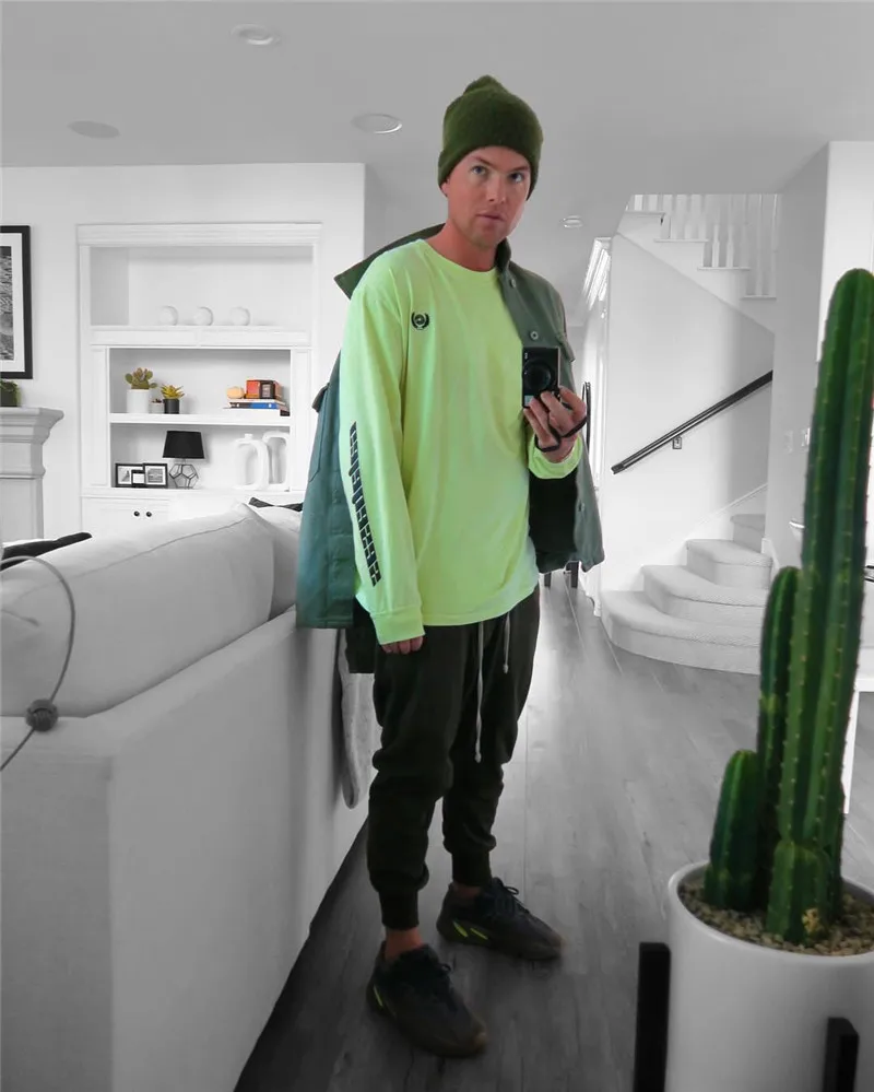 Najtaniej Calabasas 6 T Shirt mężczyźni kobiety z długim rękawem wysokiej jakości na co dzień Streetwear hip hop różowy Tshirt