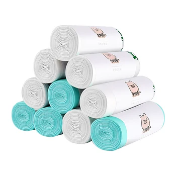 

100pc Corn Biodegradable Household Garbage Bag Classified Disposable Toilet Cleaning Kitchen Trash Thicker Plastic Bags For Home