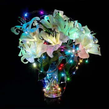 

New 3.0M Copper Silver Wire String LED Light 3AABattery Decor Colorful Bright