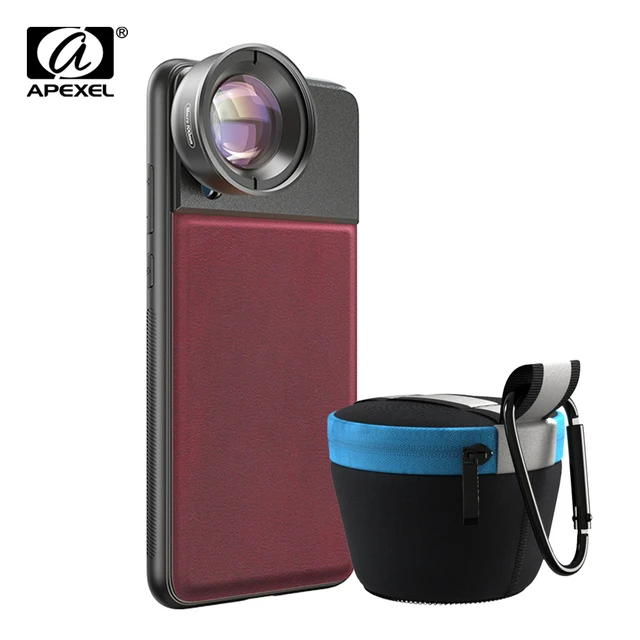 $US $28.50 APEXEL HD optic camera phone lens 50mm super macro lens with 17mm thread phone case for iPhonex xs 