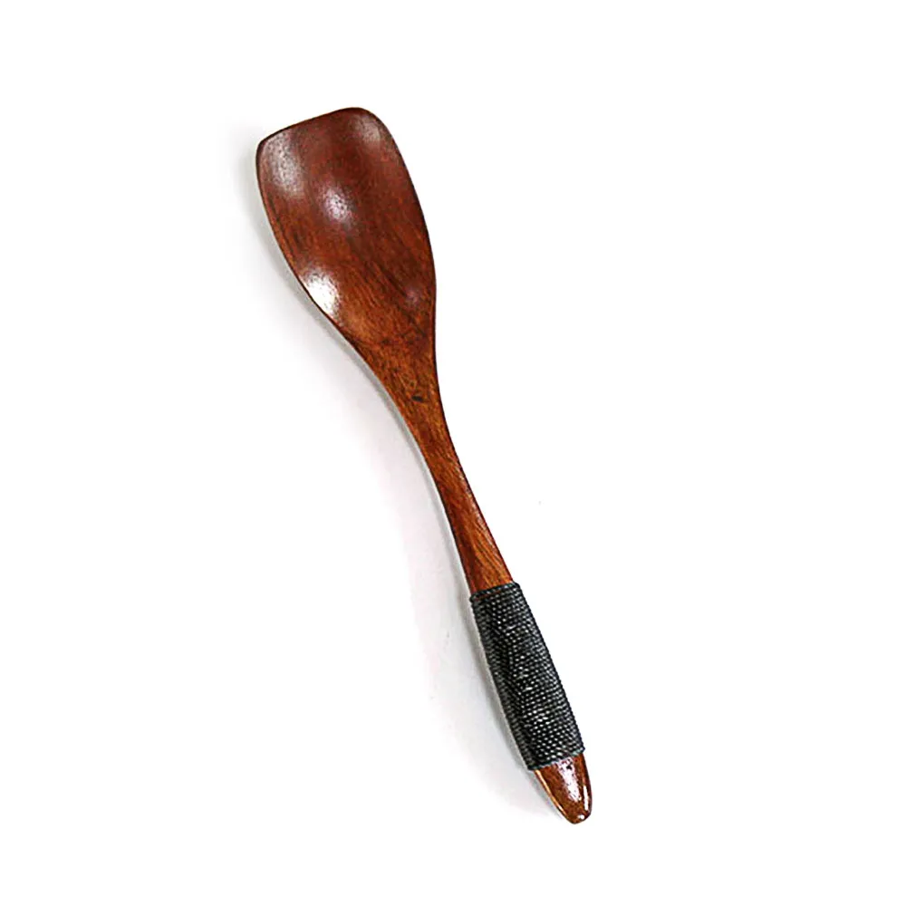 Hot sell Vintage Wooden Spoon Bamboo Kitchen Cooking Utensil Tool Fashion Tableware Soup Teaspoon Catering Brown | Дом и сад