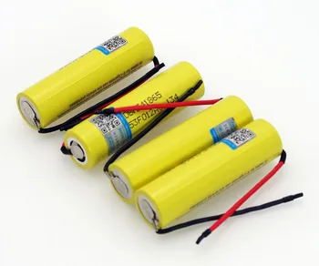 

6pcs VariCore For HE4 2500mAh Li-lon Battery 18650 3.7V Power Rechargeable batteries 20A discharge +DIY Silica gel Cable