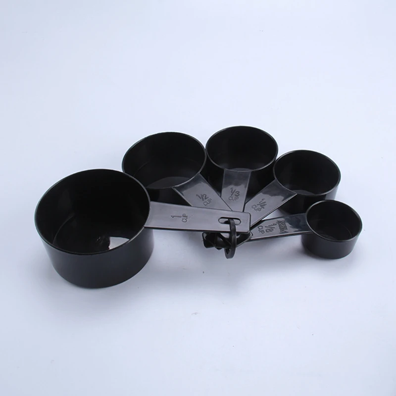 10 шт. мерная ложка чашки черный пластиковый мерный стакан комплект мерных ложек для выпечки кофе кухонные аксессуары