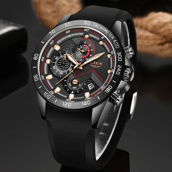 

Reloj Hombres LIGE Mens Watches Top Brand Luxury Quartz Watch Men Waterproof Sport Male Clock Silicone Military Wrist Watch+Box
