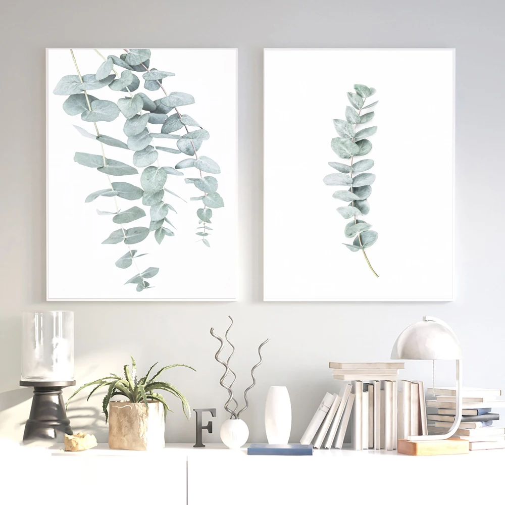 Extracto De Hoja De Eucalipto Carteles Botanico Lona Pintura