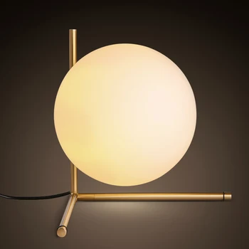 

modern style glass ball tabel lamp Scandinavian minimalist bedroom bedside lamp personalized decoration ball lamp