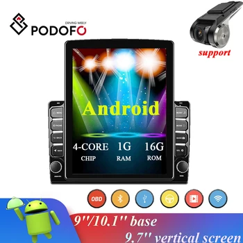 

Podofo Android 2Din Car Stereo Radio 9.7''Vertical screen Car MP5 Player with Bluetooth WIFI GPS FM Radio Receiver recorder
