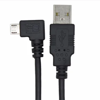 

100pcs 1.5m Left & Right Angled 90 degree Micro USB to USB 2.0 Data Charge Cable for Phone Tablet Free Shipping By FedEx UPS