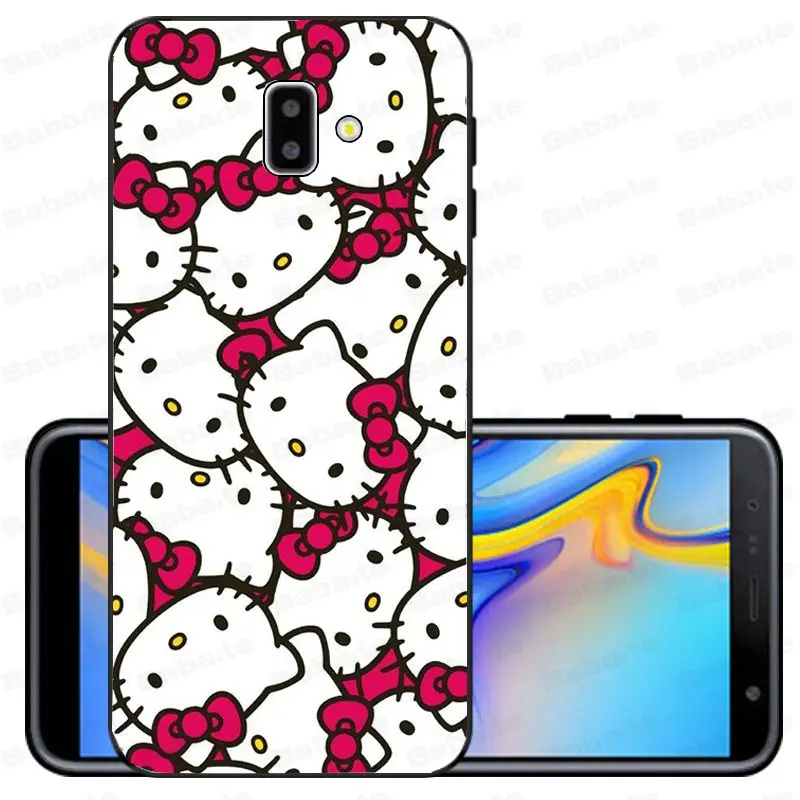 Чехол для galaxy j6 hello kitty Мягкий силиконовый черный чехол для телефона samsung galaxy j6 plus A6 A8 A9 A10 A30 A50 мобильные телефоны - Цвет: A3