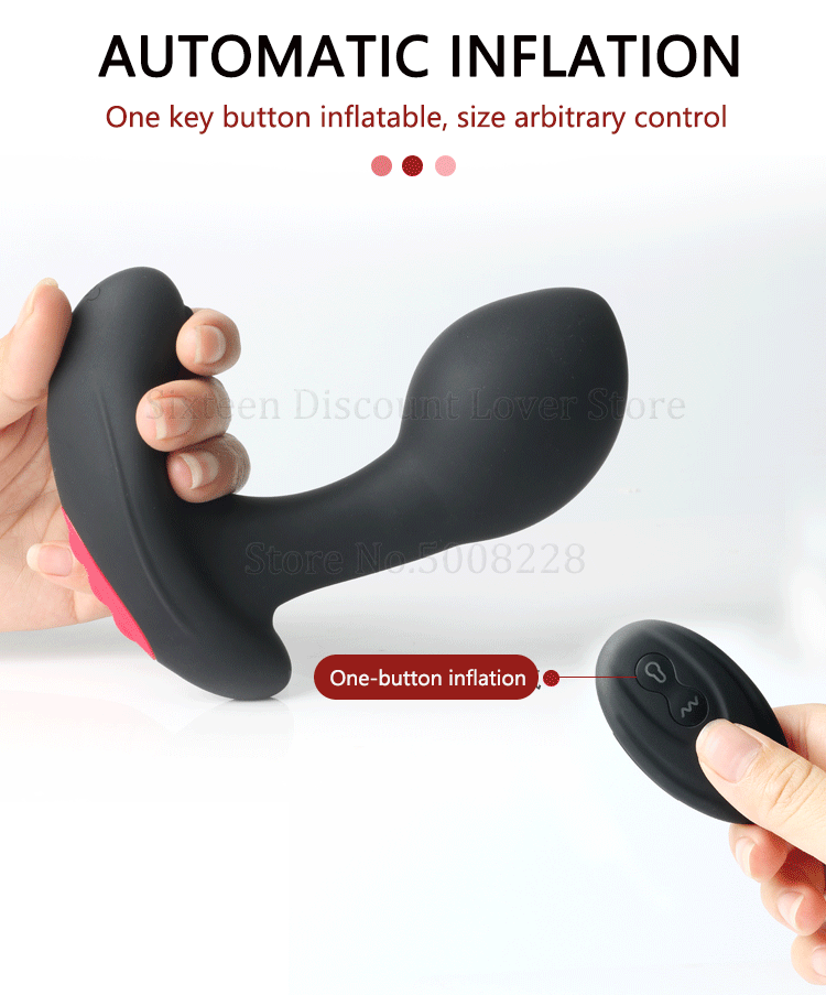 Huge Inflatable Vibrating Butt Plug Male Prostate Massager Wireless Remote Control Anal Expansion Vibrator Sex Toys For Men Gay H58f25f8bcc1b4b41b7fd41d262f550b71